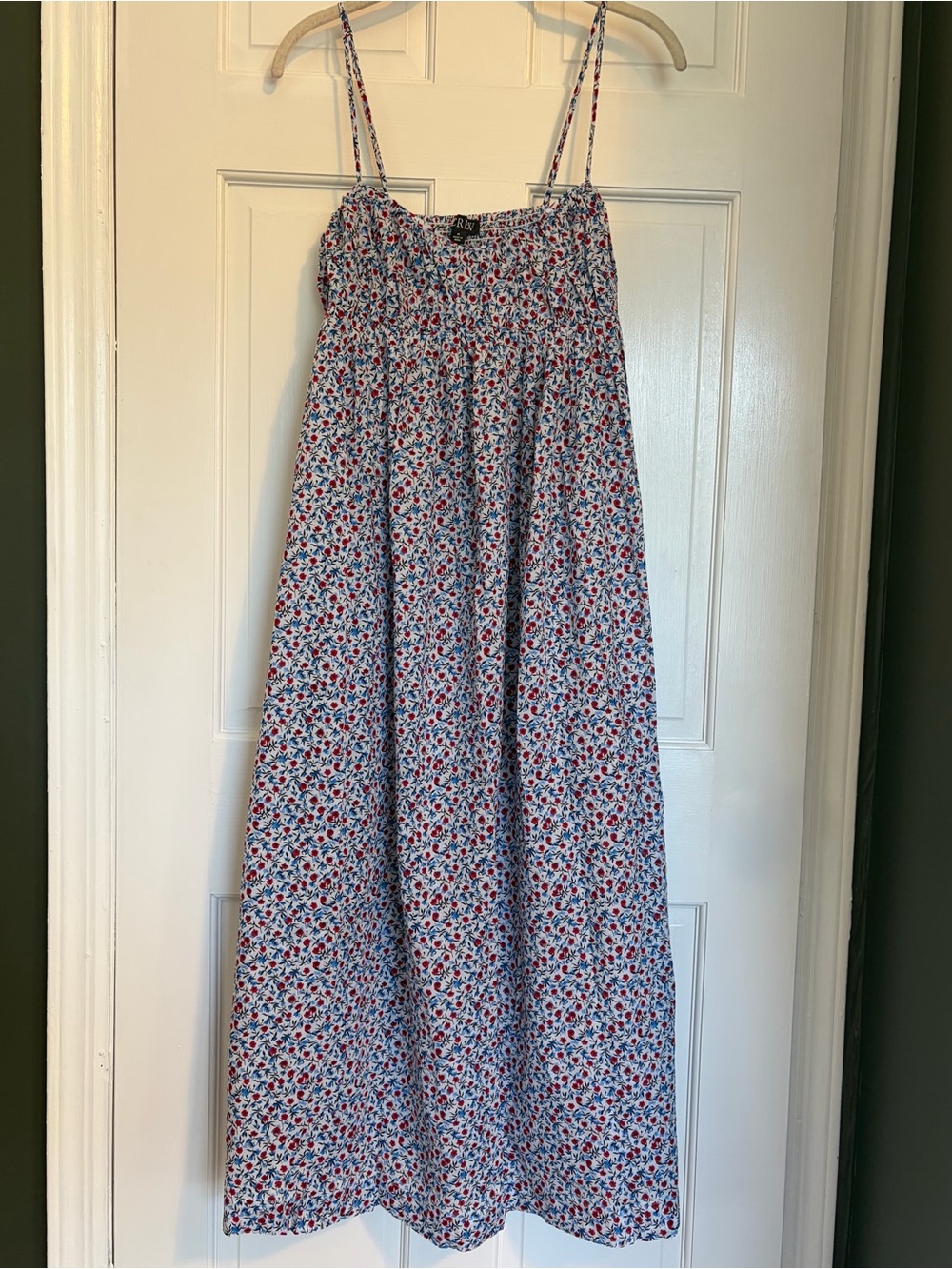 NWT J. Crew Cotton Voile Empire Waist Midi Dress in Poppy Print - Picture 5 of 11